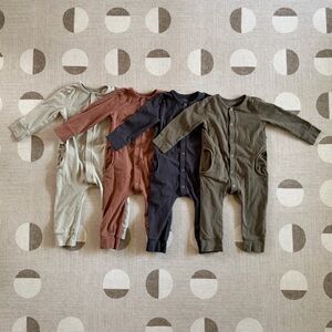 Pehr Essentials Romper 6-12 Months - Set of 4